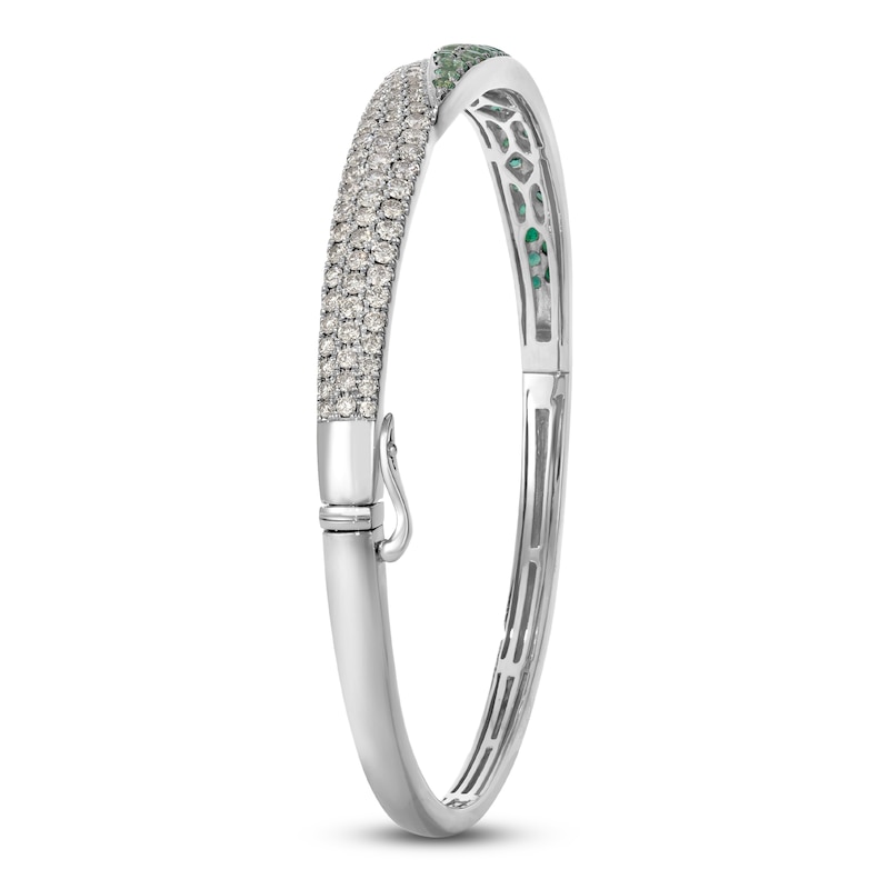 Main Image 3 of Le Vian Emerald Ombré Bangle Bracelet 1-1/8 ct tw Diamonds 14K Vanilla Gold