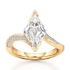 Thumbnail Image 1 of J'Lure Lozenge Step-Cut Lab-Created Diamond Bypass Engagement Ring 3-1/4 ct tw 18K Yellow Gold