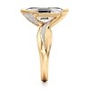 Thumbnail Image 3 of J'Lure Lozenge Step-Cut Lab-Created Diamond Bypass Engagement Ring 3-1/4 ct tw 18K Yellow Gold