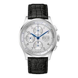 Joseph Bulova Men's Silver Chronograph Watch 96C145