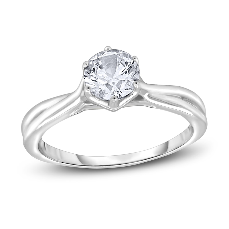 Main Image 1 of Diamond Solitaire Twist Engagement Ring 2 ct tw Round 14K White Gold (I2/I)