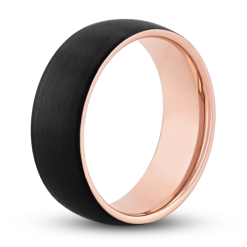 Main Image 2 of Wedding Band Two-Tone Tungsten 8mm