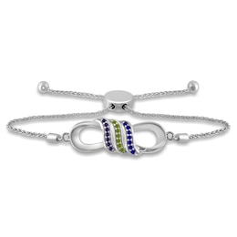 Birthstone Family & Mother's Bolo Bracelet (1-3 Stones and 2 Lines)