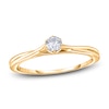 Thumbnail Image 1 of Diamond Solitaire Twist Engagement Ring 1/4 ct tw Round 14K Yellow Gold (I2/I)