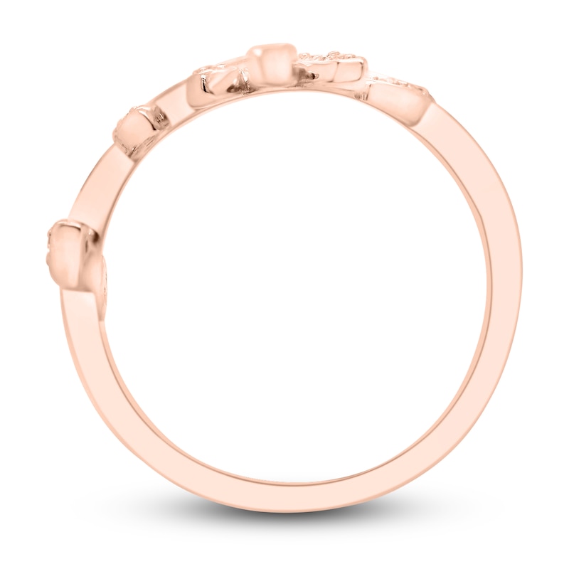 Diamond Floral Ring 1/4 ct tw Round 10K Rose Gold | Jared