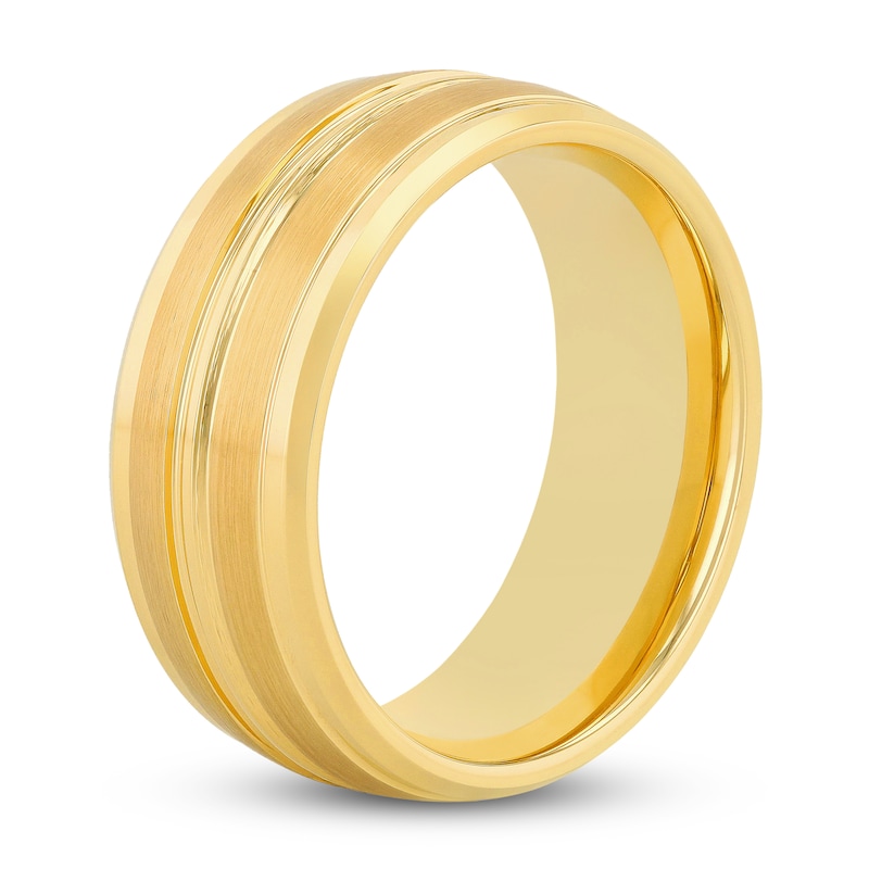 Main Image 2 of Wedding Band Yellow Tungsten 9mm