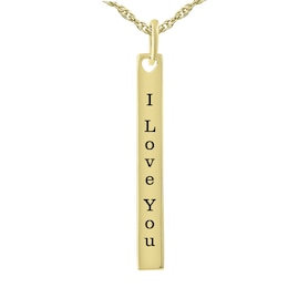 Vertical Bar Necklace (1 Name)