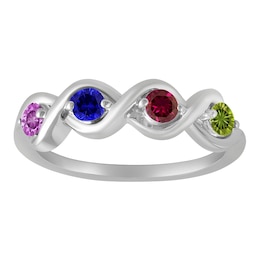 Round Birthstone Family & Mother's Ring (1-4 Stones)