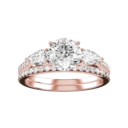 Round Diamond Bridal Ring and Matching Band