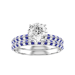 Round Diamond Bridal Ring and Matching Band