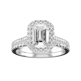 Emerald Cut Diamond Bridal Ring and Matching Band