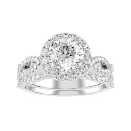 Round Diamond Bridal Ring and Matching Band