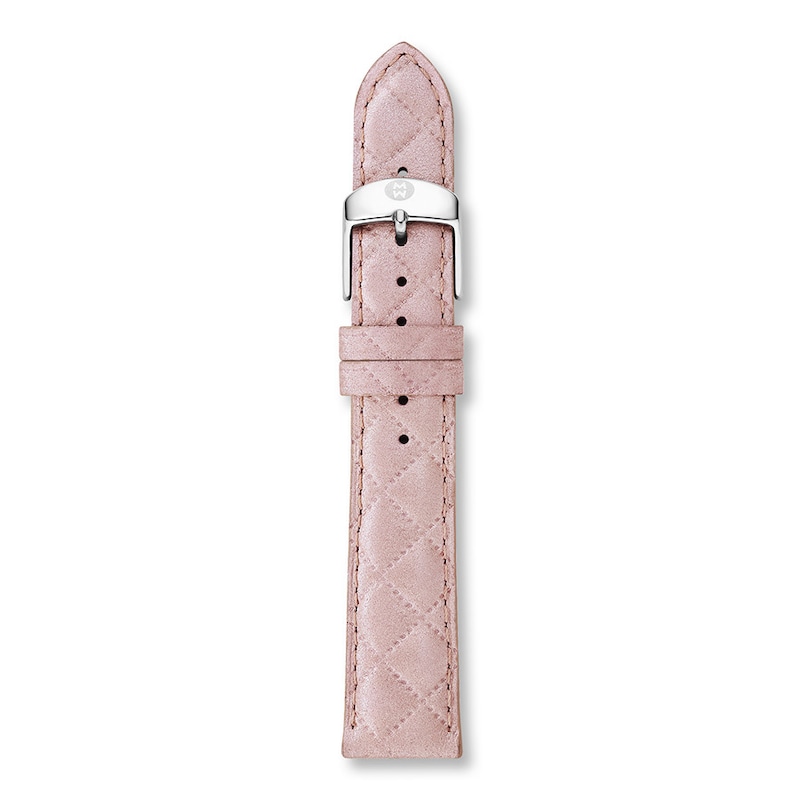 MICHELE Watch Strap Quilted Pink Leather MS16AA370748