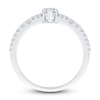 Thumbnail Image 3 of Diamond Bridal Set 3/4 ct tw Pear-shaped/Round/Marquise 14K White Gold