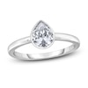 Thumbnail Image 1 of Diamond Solitaire Engagement Ring 1-1/2 ct tw Bezel-Set Pear-cut 14K White Gold (I2/I)