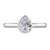 Thumbnail Image 3 of Diamond Solitaire Engagement Ring 1-1/2 ct tw Bezel-Set Pear-cut 14K White Gold (I2/I)