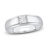 Thumbnail Image 0 of Men's Diamond Wedding Band 5/8 ct tw Princess-cut 14K White Gold