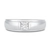 Thumbnail Image 2 of Men's Diamond Wedding Band 5/8 ct tw Princess-cut 14K White Gold