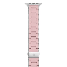 MICHELE 38mm Apple Link Watch Strap Rose-Silicone Stainless Steel MS20AS0006