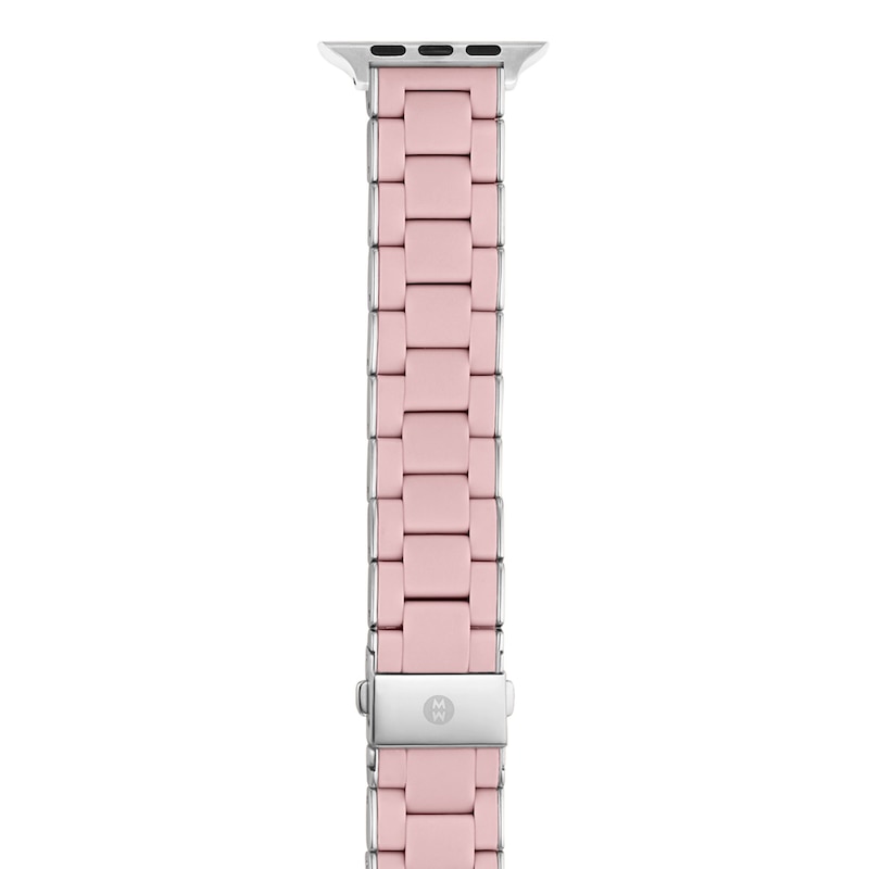 MICHELE 38mm Apple Link Watch Strap Rose-Silicone Stainless Steel MS20AS0006