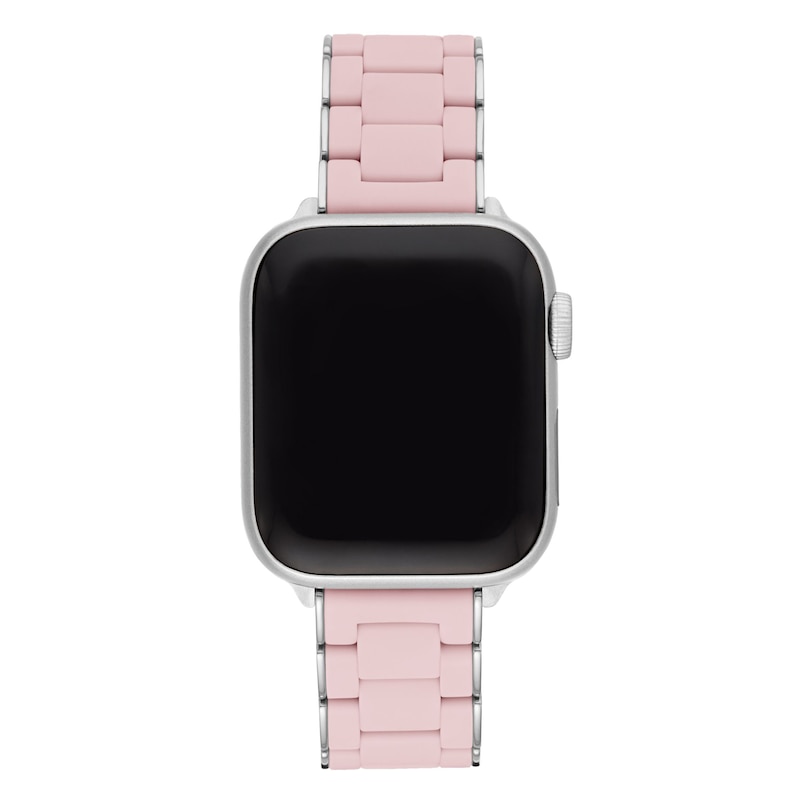 MICHELE 38mm Apple Link Watch Strap Rose-Silicone Stainless Steel MS20AS0006