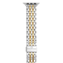 MICHELE 38mm Apple Link Watch Strap Two-Tone Stainless Steel MS20GL285048