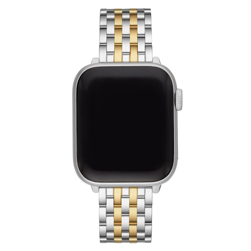 MICHELE 38mm Apple Link Watch Strap Two-Tone Stainless Steel MS20GL285048