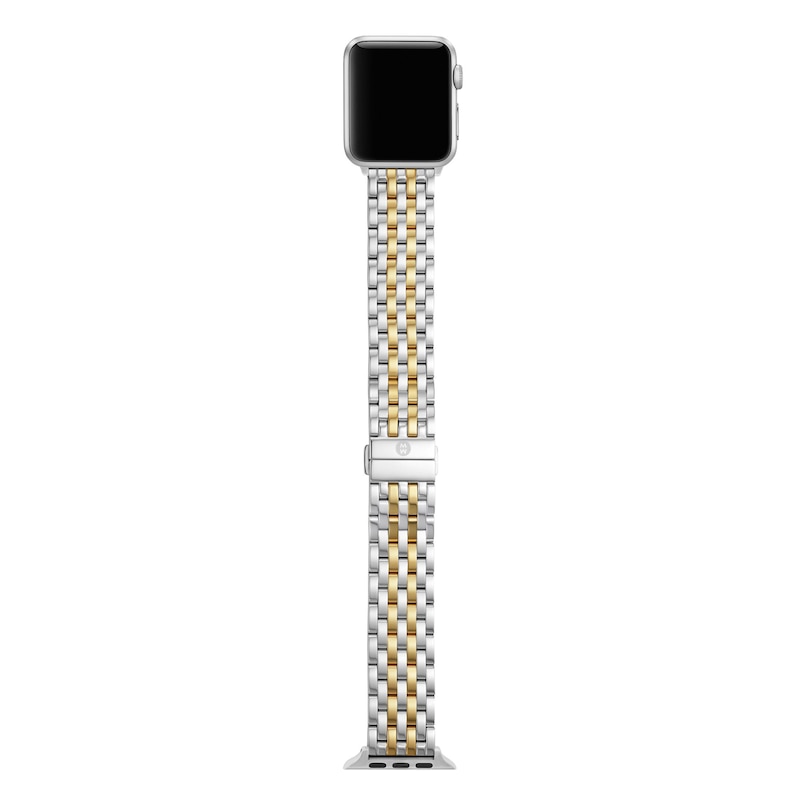 MICHELE 38mm Apple Link Watch Strap Two-Tone Stainless Steel MS20GL285048