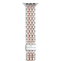 MICHELE 38mm Apple Link Watch Strap Two-Tone Stainless Steel MS20GL775045