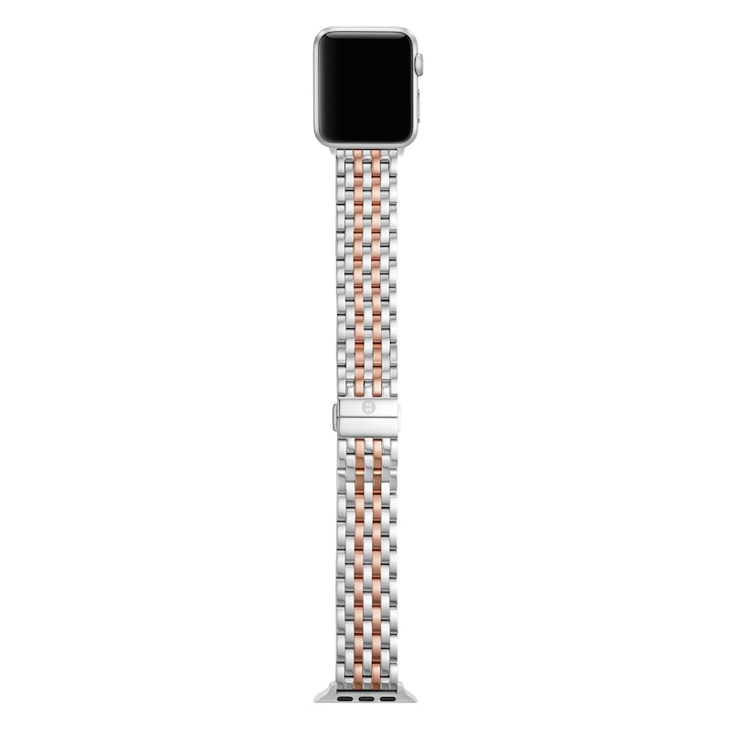 Main Image 3 of MICHELE 38mm Apple Link Watch Strap Two-Tone Stainless Steel MS20GL775045