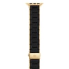 Thumbnail Image 1 of MICHELE 38mm Apple Link Watch Strap Black-Silicone Gold-Tone Stainless Steel MS20GN246001