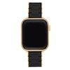 Thumbnail Image 2 of MICHELE 38mm Apple Link Watch Strap Black-Silicone Gold-Tone Stainless Steel MS20GN246001