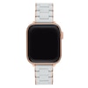 Thumbnail Image 2 of MICHELE 38mm Apple Link Watch Strap Gray-Silicone Rose-Tone Stainless Steel MS20GN767070