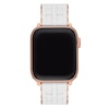 Thumbnail Image 2 of MICHELE 38mm Apple Link Watch Strap White-Silicone Rose-Tone Stainless Steel MS20GP767100