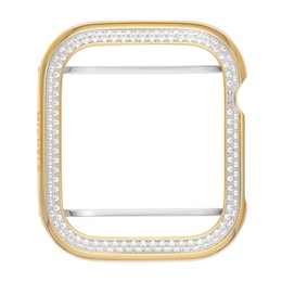 MICHELE 41mm Apple Link Watch Diamond Case 18K Gold Plated Stainless Steel MWAB741001