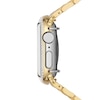 Thumbnail Image 2 of MICHELE 41mm Apple Link Watch Diamond Case 18K Gold Plated Stainless Steel MWAB741001