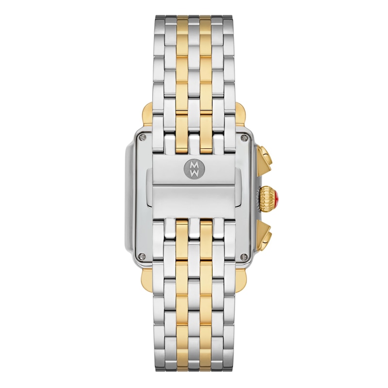 MICHELE Women's Deco Chronograph Two-Tone 18K Gold-Plated Stainless Steel Watch MWW06A000779