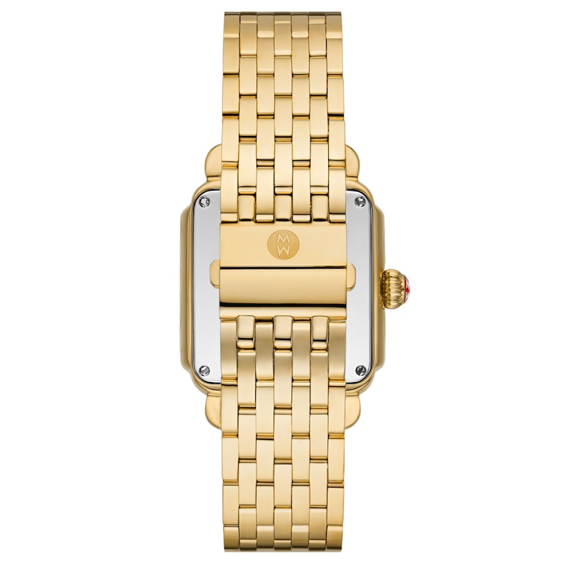 MICHELE Women's Deco Madison 18k Gold-Plated Stainless Steel Watch MWW06T000161