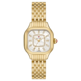 MICHELE Meggie 18K Gold-Tone Plated Stainless Steel Women's Watch MWW33B000010