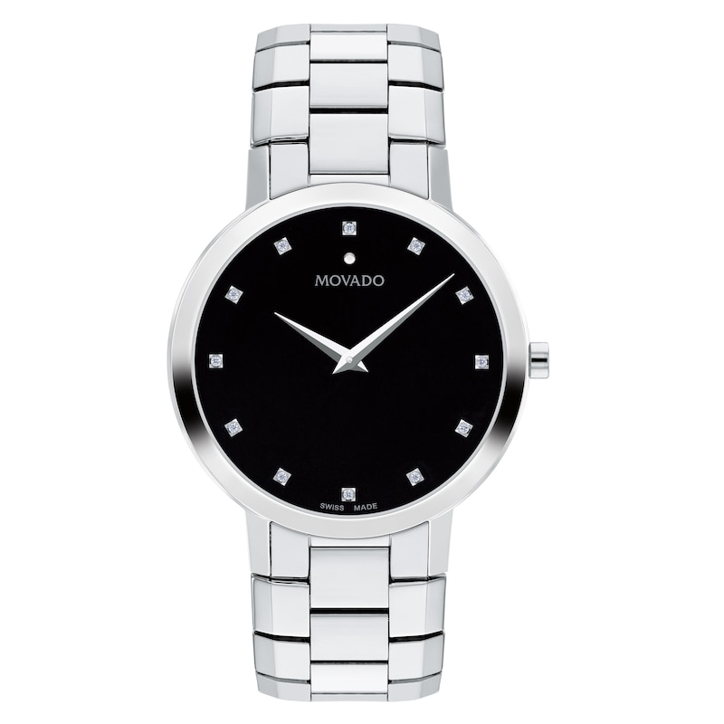 Main Image 1 of Movado Faceto Diamond Men's Watch 0607865