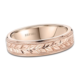 Kirk Kara Men's Floral Wedding Band 18K Rose Gold