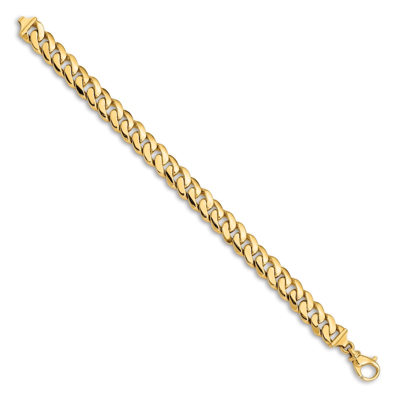 Main Image 2 of Men's Solid Anchor Link Bracelet 14K Yellow Gold 10.75mm 8.5&quot;