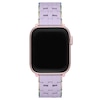 Thumbnail Image 4 of MICHELE Gentle Lavender Silicone & Iridescent Stainless Steel Apple Watch Strap MS20AS0015