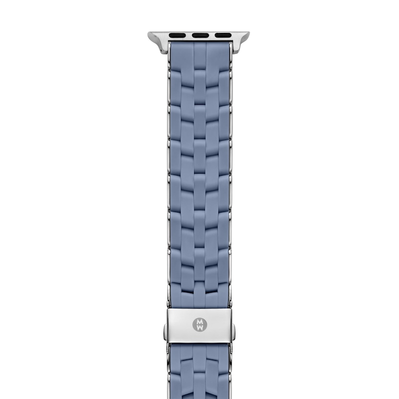 Main Image 1 of MICHELE Blue Dusk Silicone & Stainless Steel Apple Watch Strap MS20AS0016