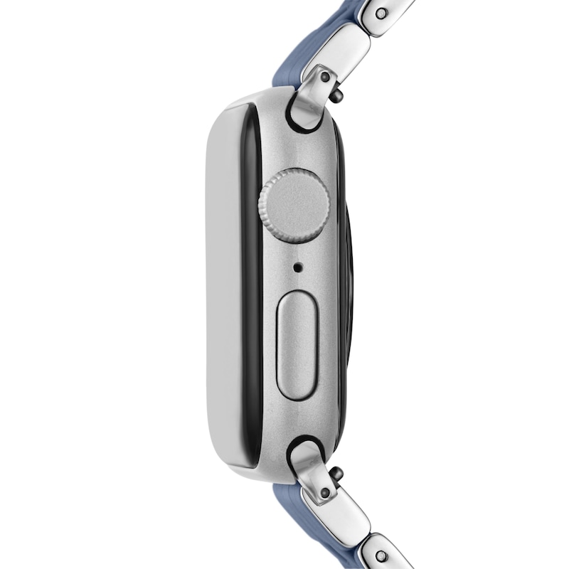 Main Image 2 of MICHELE Blue Dusk Silicone & Stainless Steel Apple Watch Strap MS20AS0016