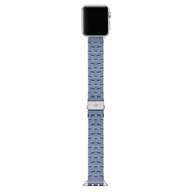 Main Image 3 of MICHELE Blue Dusk Silicone & Stainless Steel Apple Watch Strap MS20AS0016