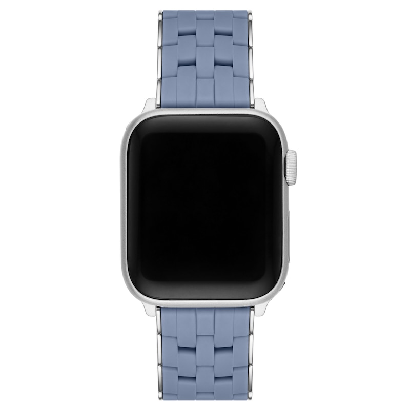 Main Image 5 of MICHELE Blue Dusk Silicone & Stainless Steel Apple Watch Strap MS20AS0016