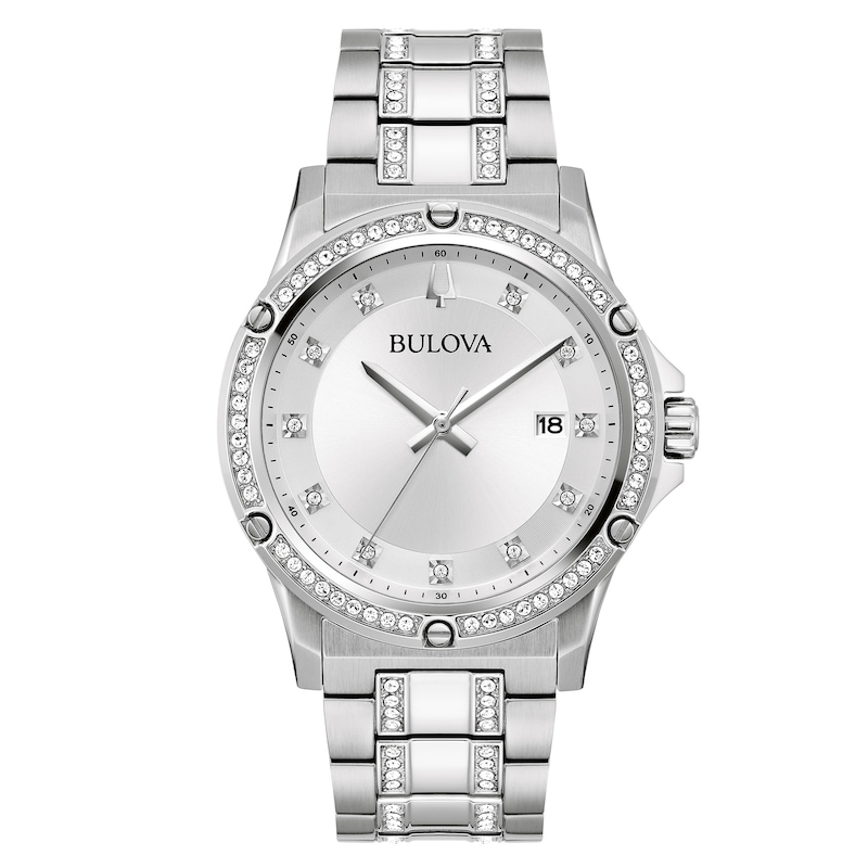 Main Image 4 of Bulova Crystal Collection Men's Watch & Bracelet Gift Set 96K114