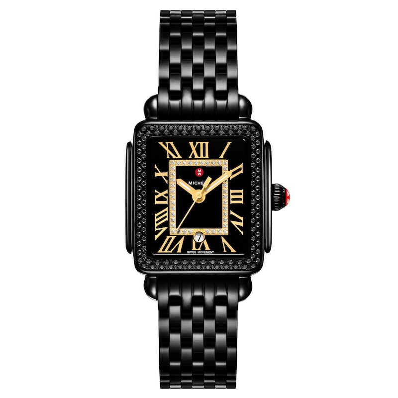 Main Image 1 of MICHELE Deco Madison Mid Noir Women's Watch MWW06G000042