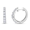 Thumbnail Image 2 of Diamond Hoop Earrings 1 ct tw Round 14K White Gold